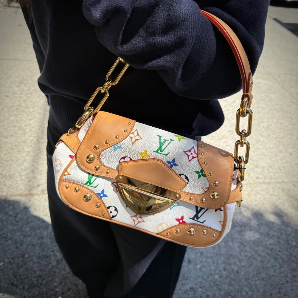✈️✈️✈️✈️Louis Vuitton White Multicolor Marilyn Shoulder Bag